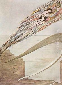 I am born of a thousand storms, and grey with rushing rains by Harry Clarke