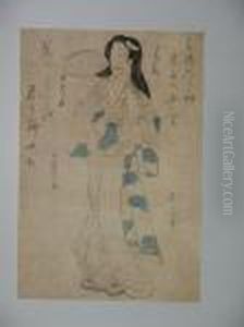 Jeune Femme Tenant Uneventail