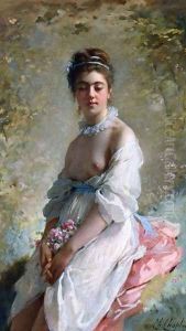 A Beauty with a Bouquet by Charles Chaplin