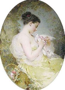 Jeune fille à la colombe (Young Girl with a Dove) by Charles Chaplin