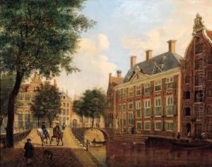 A View On The Oudezijds Heerenlogement On The Oudezijdsvoorburgwal