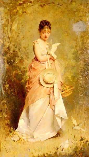 La Jeune Fille Aux Colombes (Girl with Doves) - view 1