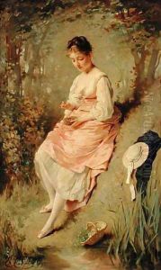 Young Girl with a Nest, late 1860s by Charles Chaplin