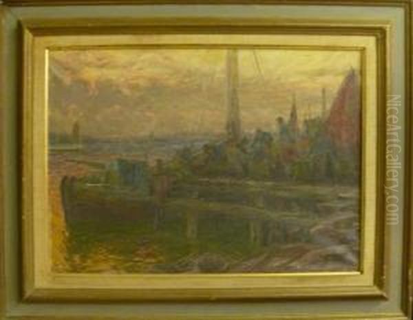 Figurer I Bat Vid Brygga. - view 1