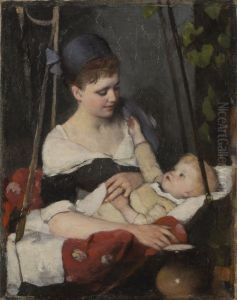 Ung Mor Som Vaggar Sitt Barn by Emma Ekwall
