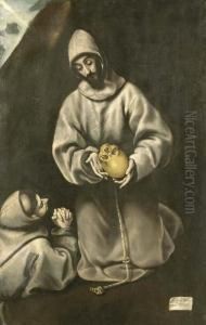St. Francis And Brother Leo Meditating On Death