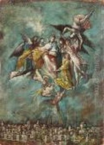 The Assumption Of The Virgin Above The City Of Toledo by El Greco (Domenikos Theotokopoulos)