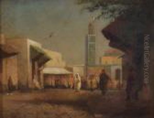 Middle Eastern Market Scene - view 1
