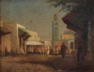 Middle Eastern Market Scene by Lemuel D. Eldred
