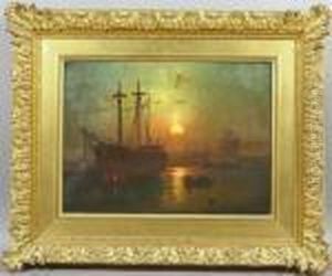 Whaleship Off New Bedford Harbor