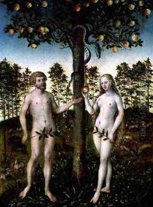 The Fall of Man 1549 by Lucas The Younger Cranach