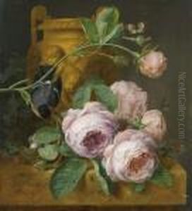 Floral Still Life With Bird's Nest. 1829. Floral Still Life With Bird's Nest. 1829.