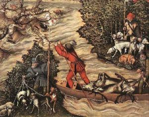 Staghunt of Prince Johann Friedrich (detail), 1544 by Lucas The Younger Cranach