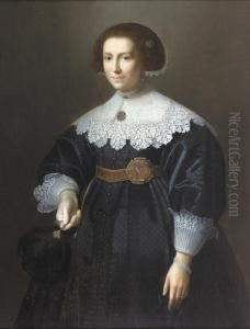 Portrat Einer Vornehmen Hollandischen Dame. by Nicolaes (Pickenoy) Eliasz