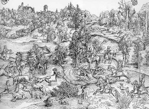 Stag Hunt of the Elector John Frederick, 1544 by Lucas The Younger Cranach