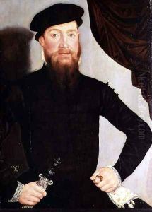 Portrait of a man 1564 by Lucas The Younger Cranach
