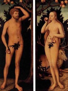 Adam and Eve by Lucas The Younger Cranach