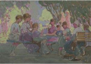 Celebration On The Green (three Works) by Emily Louise Orr Elliott