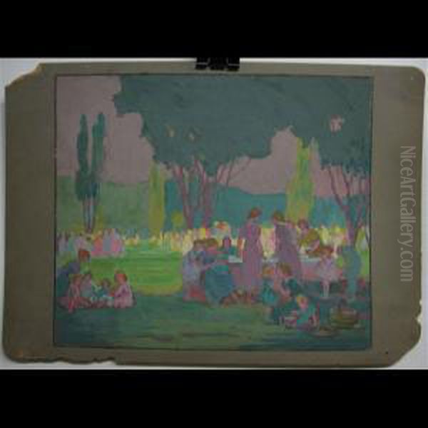 Figures In A Park - view 1