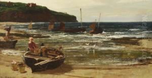 Unloading The Catch In A Quiet Yorkshire Bay