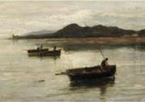 Fishing Boats Off The Shore