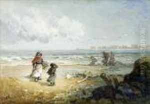 Homeward Bound, Figures On A
Lane By A Cottage In A Wooded Summerlandscape; A Blustery Day, Cockle
Gatherers On A Windswept Beach Homeward Bound, Figures On A
Lane By A Cottage In A Wooded Summerlandscape; A Blustery Day, Cockle
Gatherers On A Windswept Beach