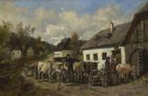 Begegnung Auf Der
Dorfstrase. - view 1