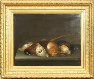 Hans Krets, Stilleben Med Kramsfaglar, Signerad S. Elmer 96 Olja Pa Duk, 74x90 by Stephen Elmer