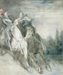 Warriors Onhorseback by Alfred Elmore