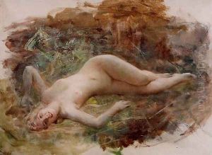 Nu allongé by Leon Francois Comerre