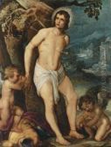 Saint Sebastian Attended By Angels - view 1