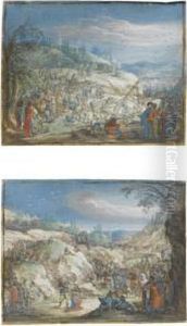 A Pair Of Scenes: The Martyrdoms Of Saint Peter And Saint Paul by Adam Elsheimer
