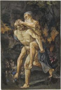 Aeneas Saving Anchises From Burning Troy Aeneas Saving Anchises From Burning Troy