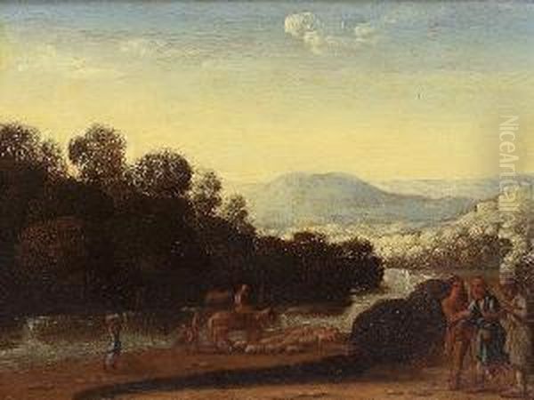 A River Landscape With Christ On The Road To Emmaus - view 1