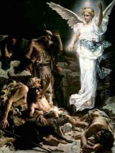 L'Annonce aux bergers by Leon Francois Comerre