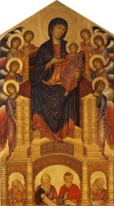 The Madonna in Majesty (Maesta) 1285-86 by (Cenni Di Peppi) Cimabue
