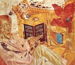 St Luke (detail 1) 1280-83 by (Cenni Di Peppi) Cimabue