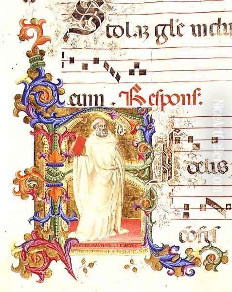Historiated initial 'R' depicting St. Eligius, from a gradual from the Monastery of San Jacopo di Ripoli - view 1