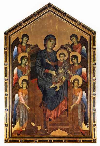 The Virgin And Child In Majesty Surrounded By Six Angels - view 1