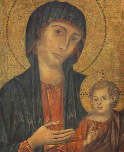 The Madonna in Majesty (Maestà) [detail #1]