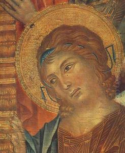 The Madonna in Majesty (Maestà) [detail #2] by (Cenni Di Peppi) Cimabue