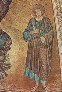 Christ Enthroned between the Virgin and St John the Evangelist by (Cenni Di Peppi) Cimabue