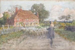 Le Retour Du Berger by Alfred Edward Emslie
