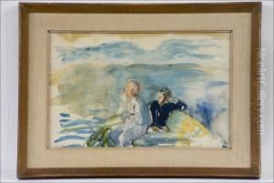"poikia Veneessa - Pojkar I Bat". by Magnus Enckell