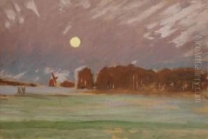 Landschaft Im Mondschein by Am Hans Ende