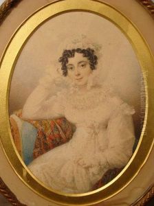Lady Hatherton - Portrait Of A Young Lady by Johann Nepomuk Ender