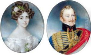 Bildnis Eines Blonden Herrn In Husarenuniform by Johann Nepomuk Ender