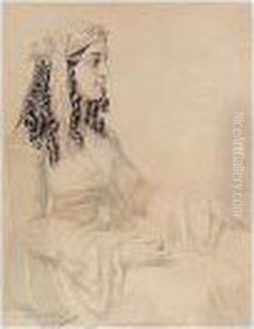Portraits Of Two Grecian Women: A Pair Of Watercolours by Johann Nepomuk Ender