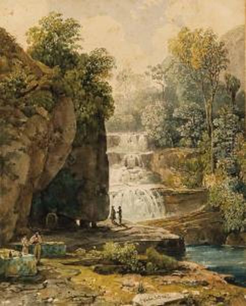 The Large Waterfall At Tijuca - view 1