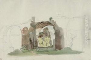 Ansicht Der Caracalla-thermen In Rom. 1819-1823 by Thomas Ender